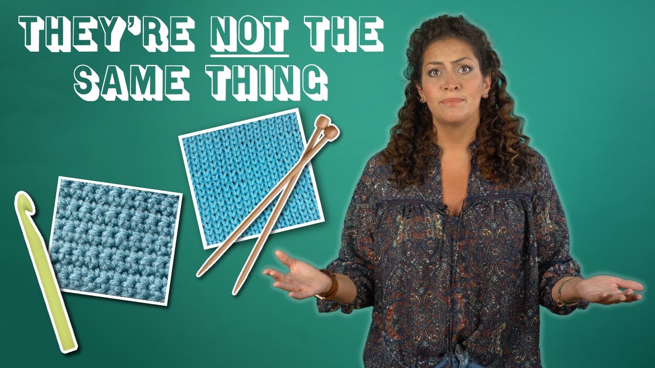 В чем разница между вязанием спицами и крючком?