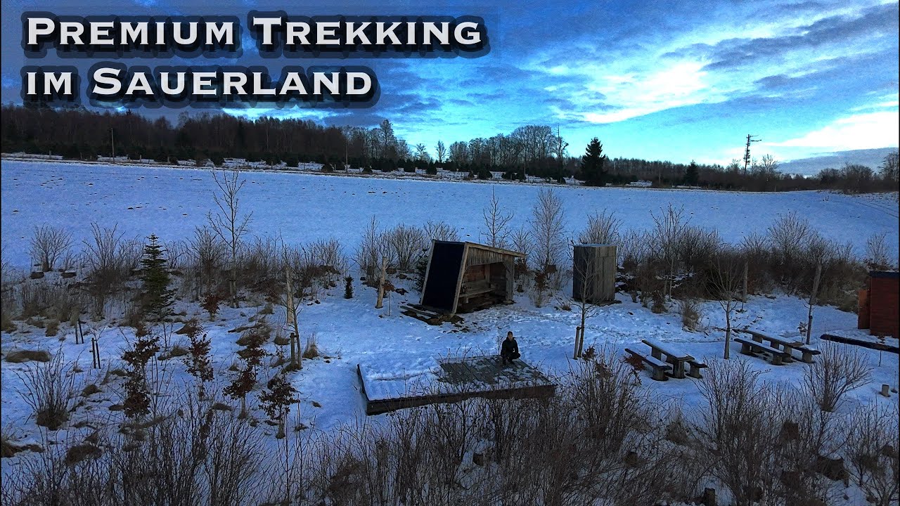Luxus Overnighter im Schnee / Premium Trekkingplatz im Sauerland