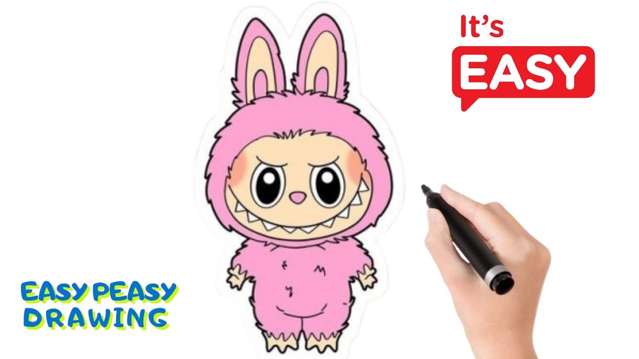 How To Draw Labubu 💝  | Step by Step Tutorial