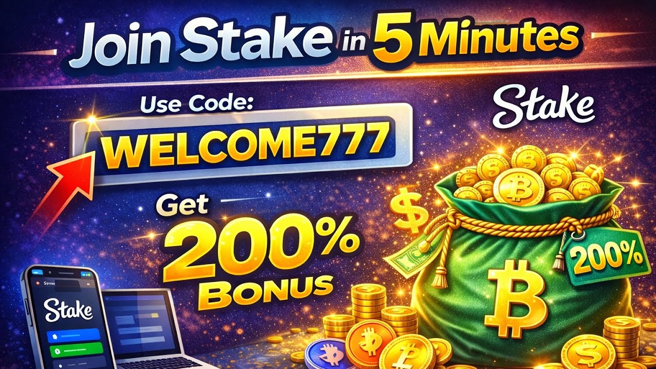 Join Stake in 5 Minutes | Get 200% Bonus (Code: WELCOME777)