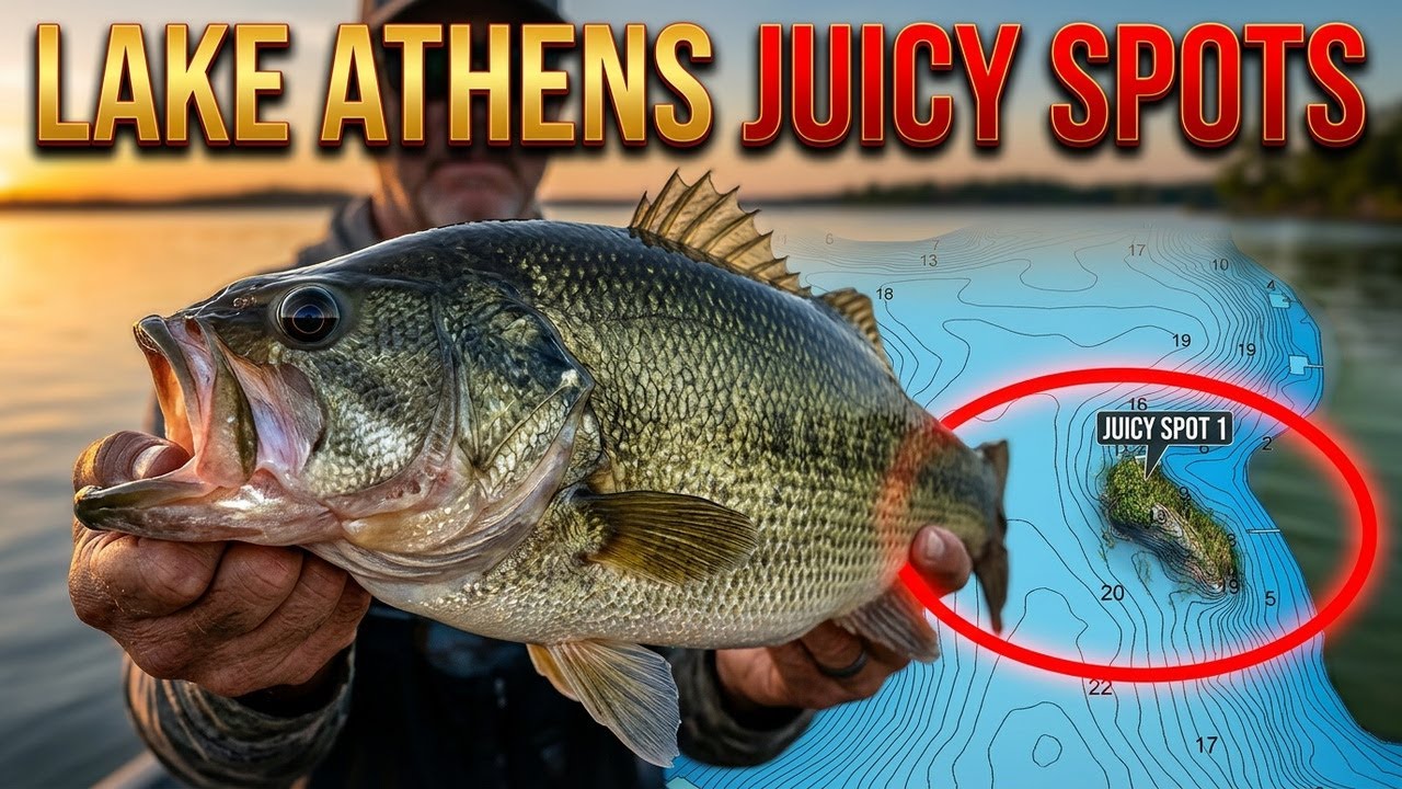 Lake Athens Bass Fishing | 5 JUICY Grass & Offshore Spots You Need to Fish