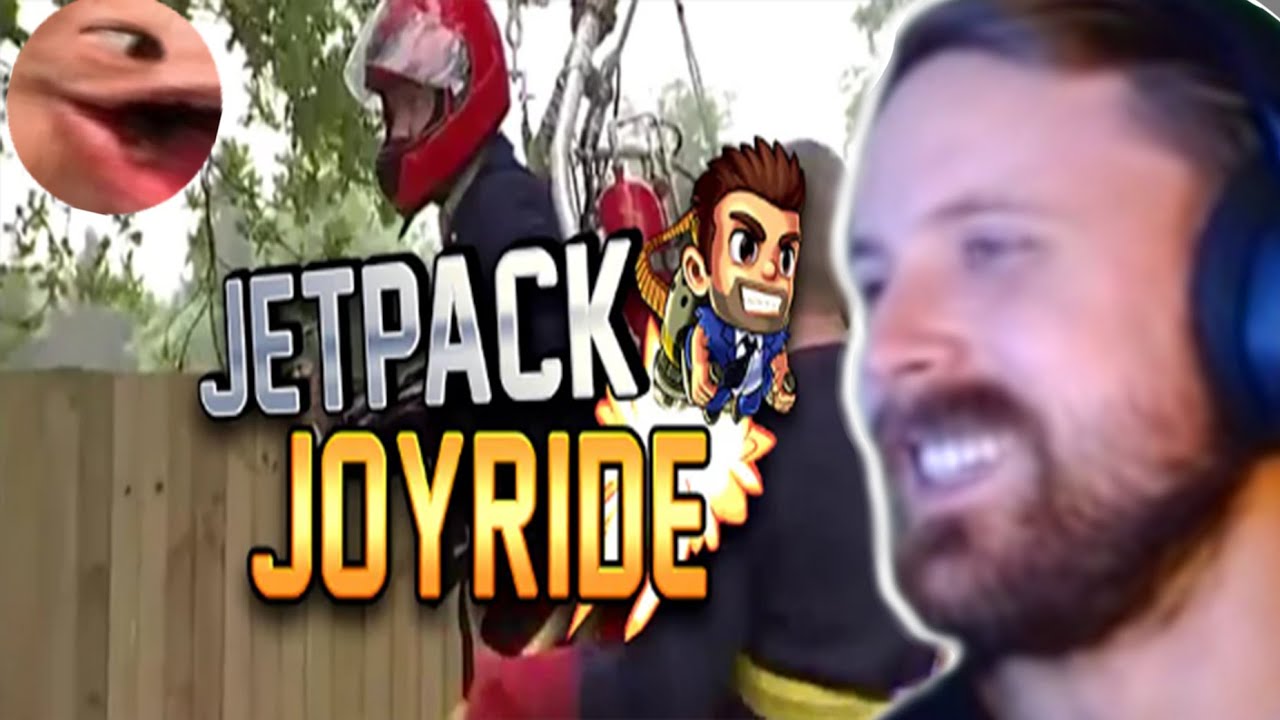 Forsen Reacts - Jetpack accident but with the Jetpack Joyride theme
