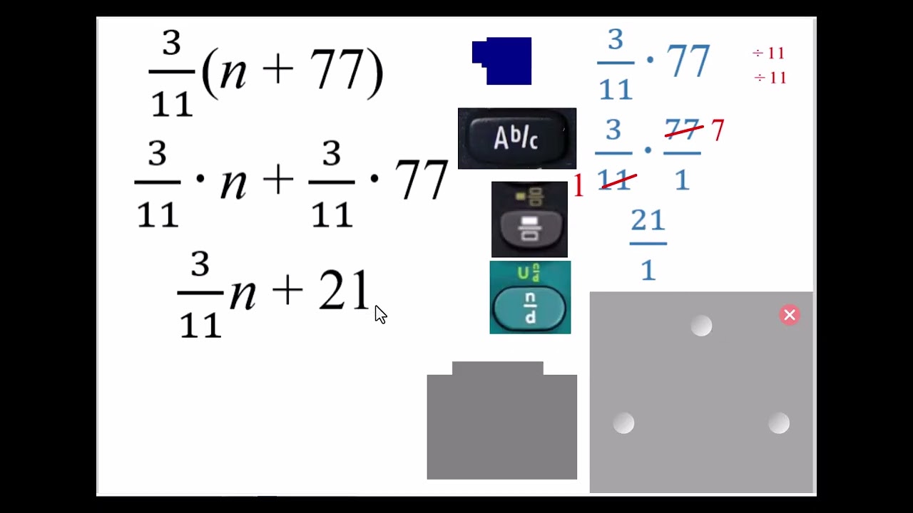 Distributive Property - Fraction Multiplier