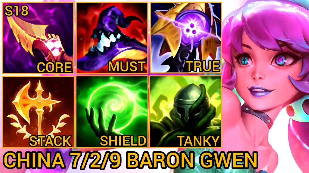Gwen Top Lane S Rating 7/2/9 - China Server Wild Rift Season 18 New Build Best Tier By Tiarty