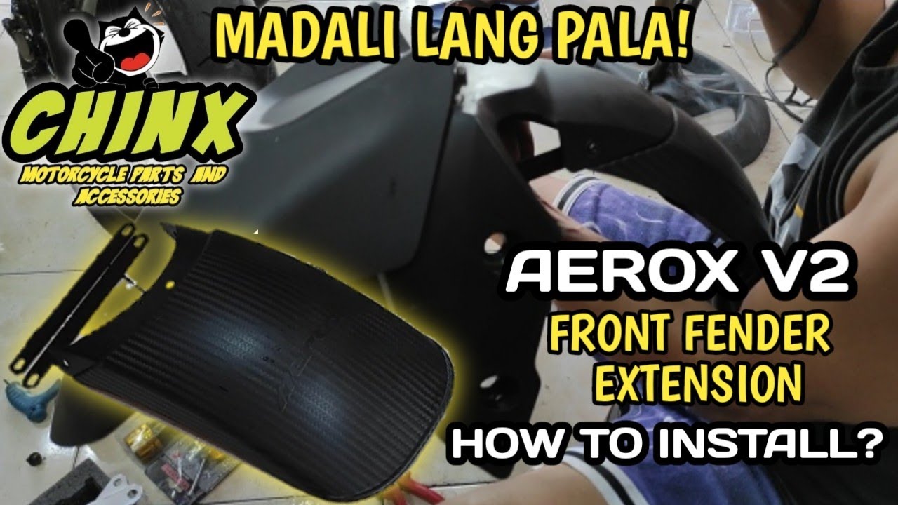 Aerox V2 Front Fender Extension (with  bracket) | Installation | By Chinx Motorcycle Shop