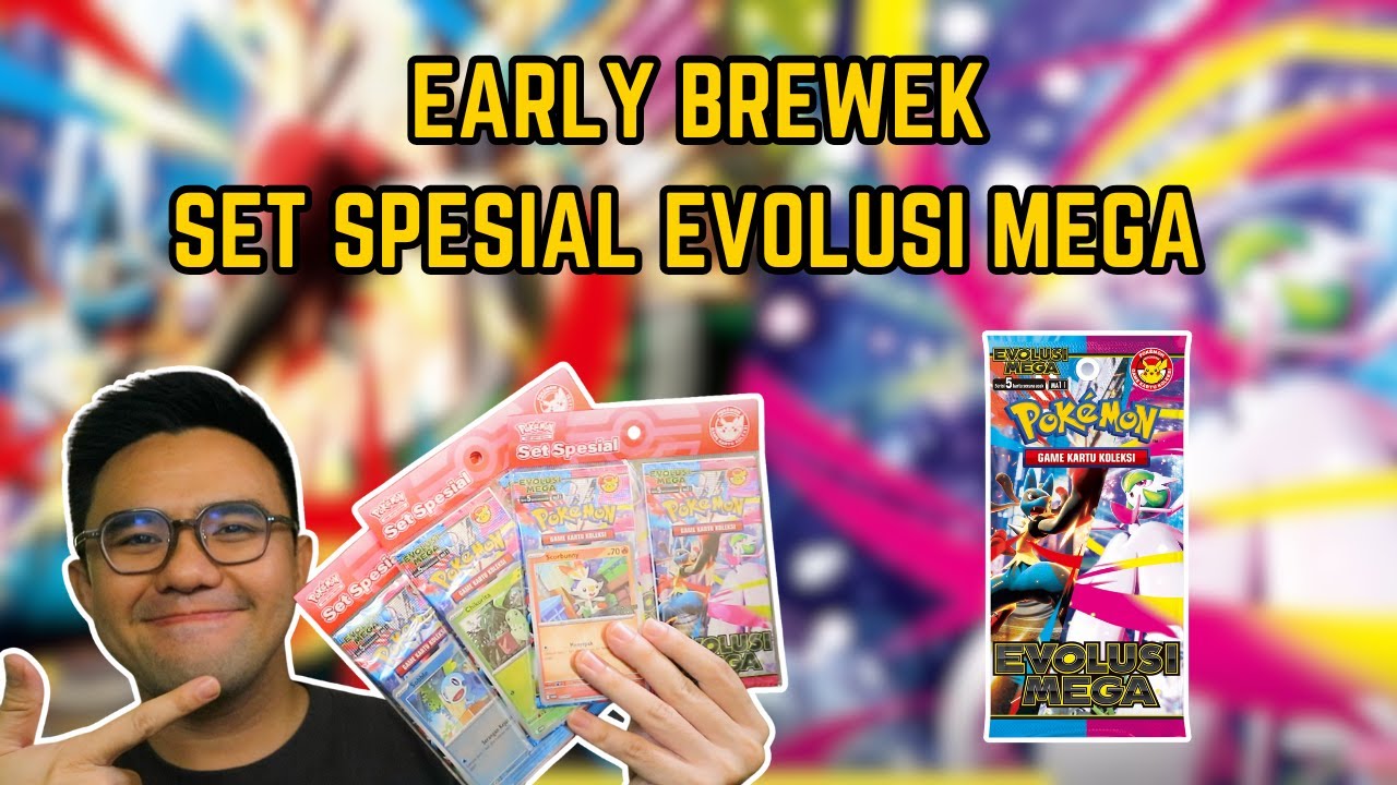 EARLY BREWEK POKEMON SET SPESIAL! 🔥 Evolusi Mega – Kartu Langka Muncul?! 😱