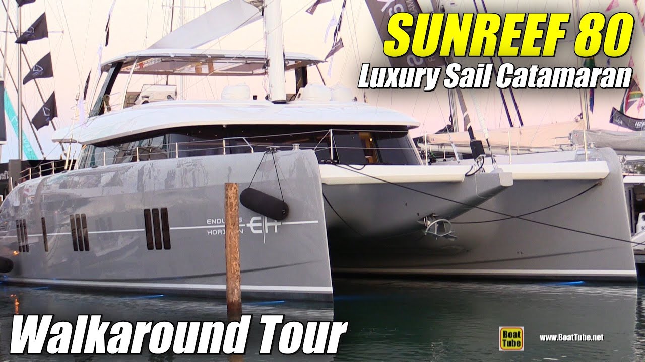 2020 Sunreef 80 Luxury Sail Catamaran - Walkaround Tour - 2020 Miami Boat Show
