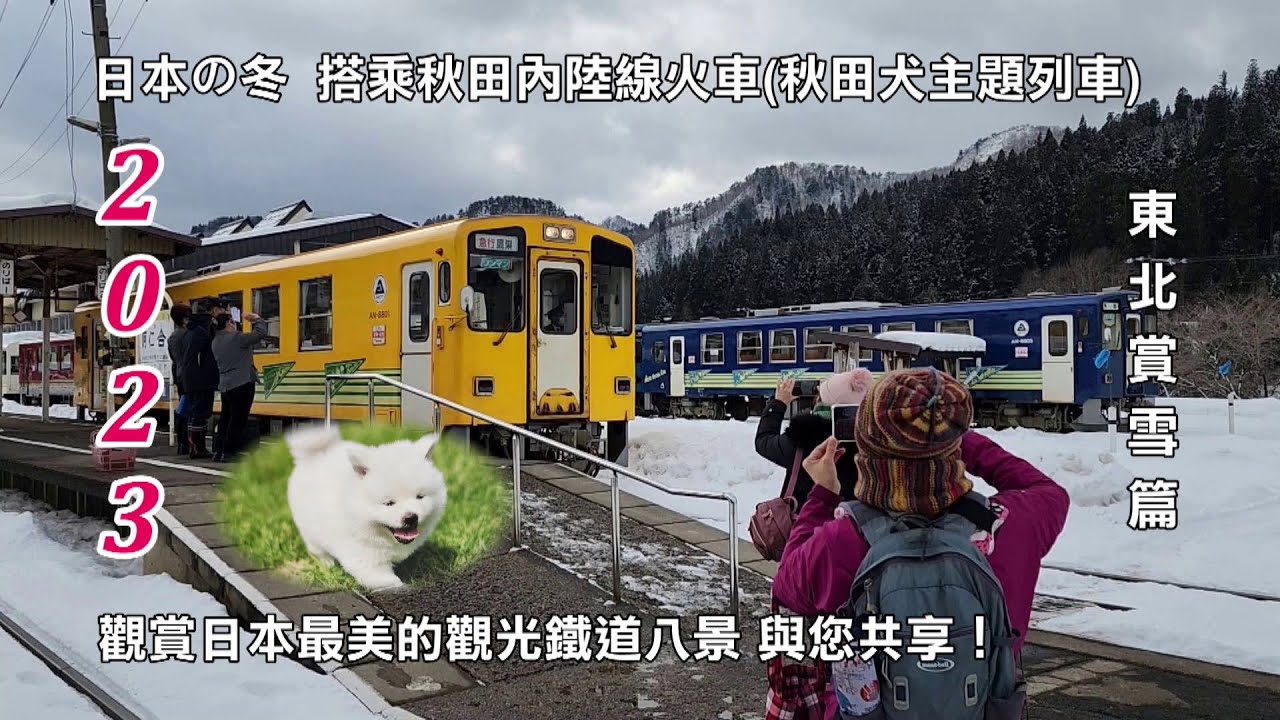 2023搭乘秋田內陸線 (秋田犬主題列車) 觀賞最美的觀光鐵道八景 東北賞雪篇 與您共享！！