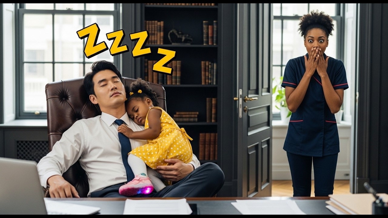 Poor Single BlackMom Brought Bb To Work!She Sneaked Into Office,Napped With Korean CEO!Love Was Born