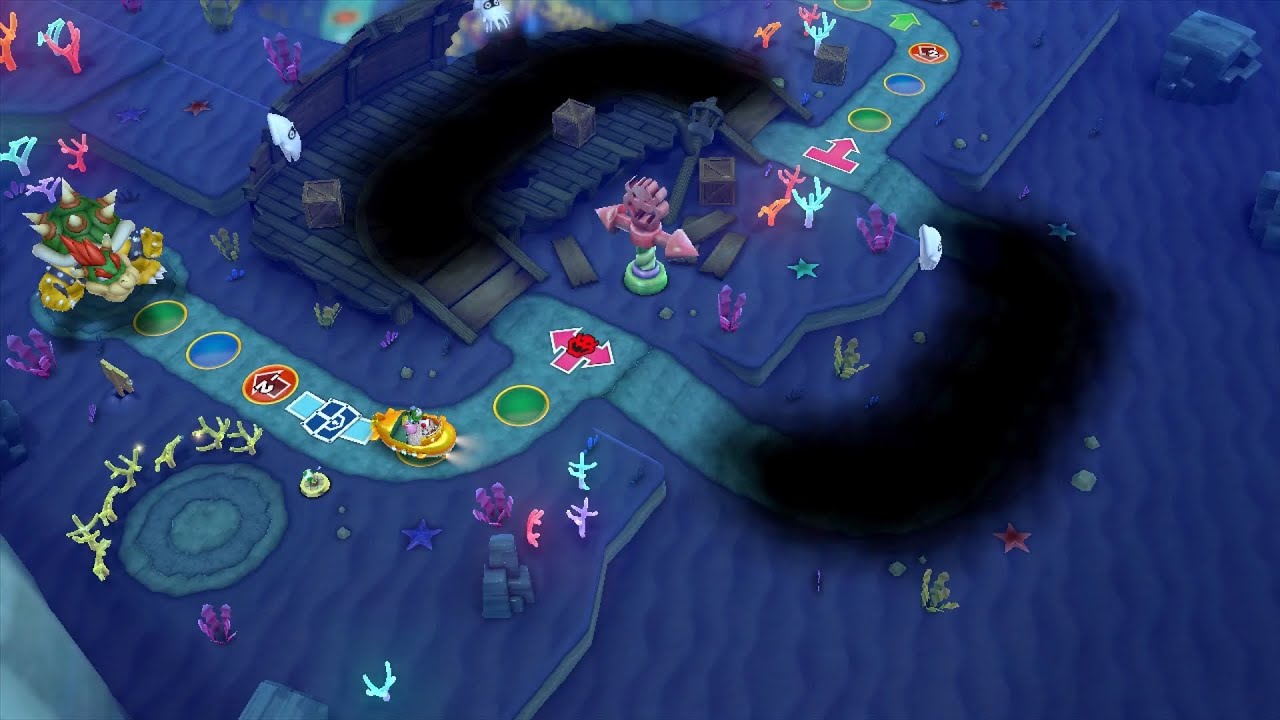Mario Party 10 Bowser Party #592 Spike, Peach, Rosalina, Toad Whimsical Waters Master Difficulty