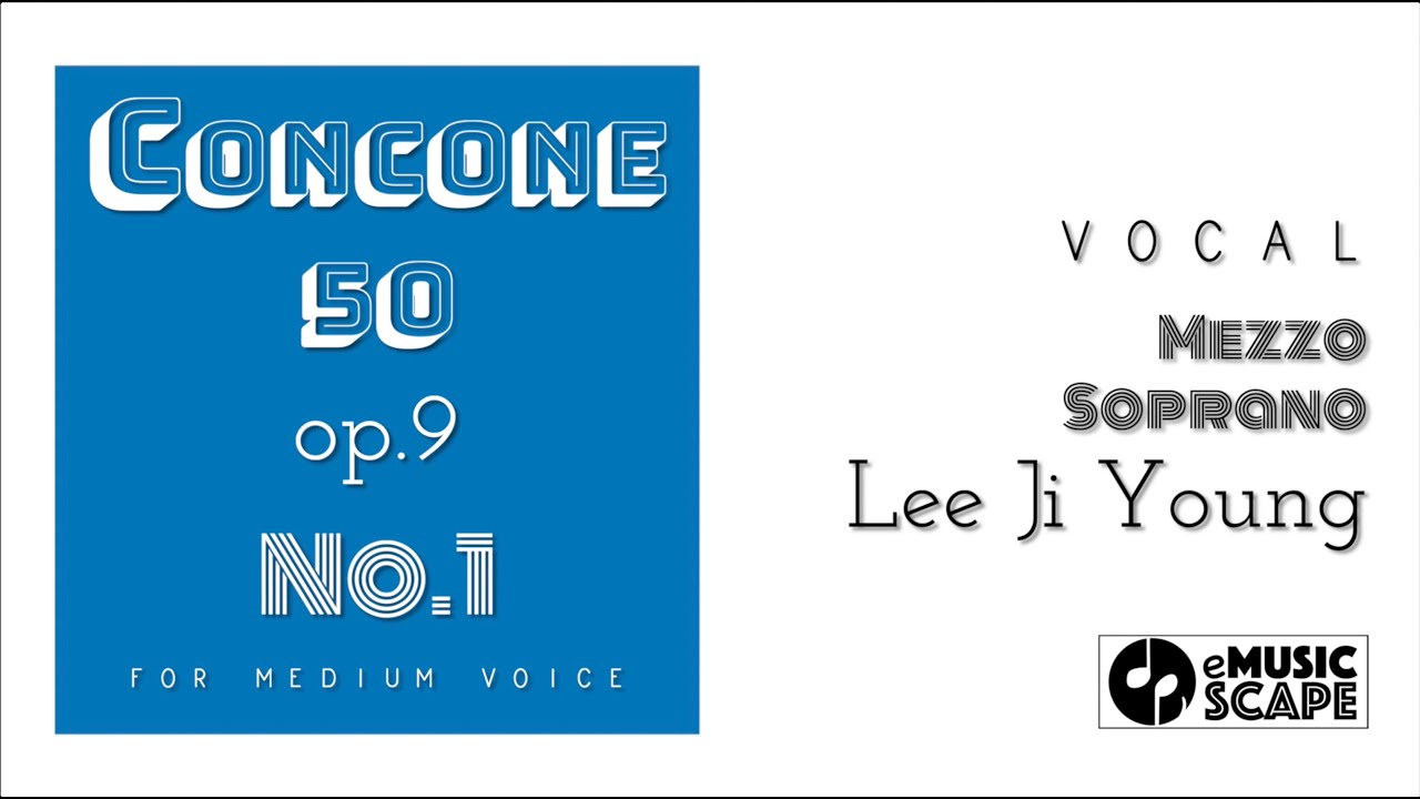 Concone 50, Op.9 No.1 (Medium Voice with Vocal)