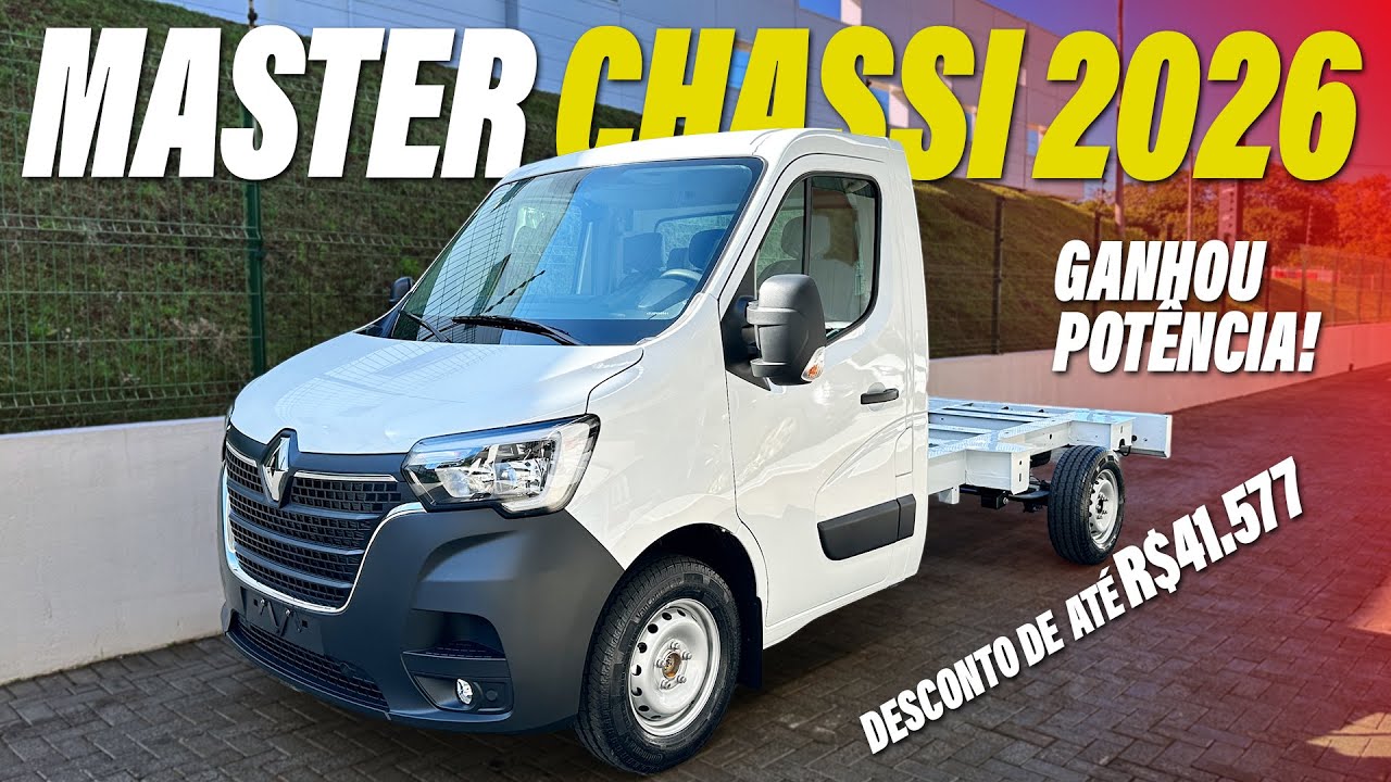 RENAULT MASTER CHASSI 2026 - Mais Potência, Economia e Versatilidade para sua Empresa!