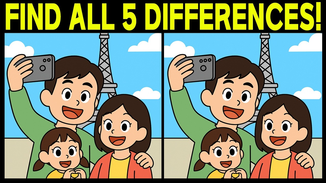 Find the 5 Differences | Quick Vision Challenge for Adults