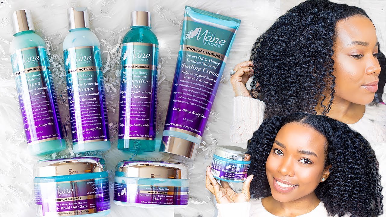 Braidout on Blown Out Hair | The Mane Choice Tropical Moringa Sweet Oil & Honey Endless Moisture