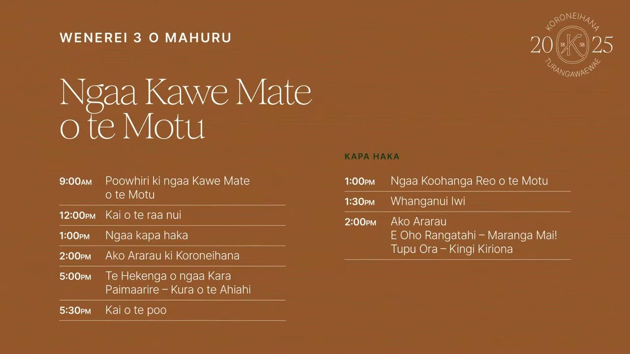𝙉𝙜𝙖𝙖 𝙆𝙖𝙬𝙚 𝙈𝙖𝙩𝙚 𝙤 𝙩𝙚 𝙈𝙤𝙩𝙪. Please credit the Kiingitanga when sharing. Ngaa mihi.