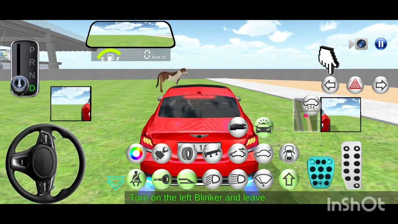 Red car drive a train line for king !  3d driving class #cargames #gameplay! 