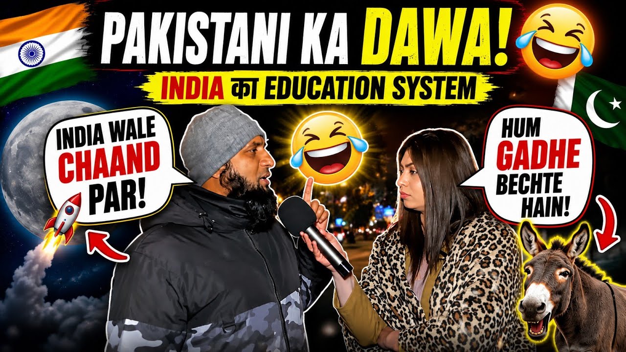 Pakistani Public Funny Reaction on India Education System 😂 | Funny Reactions Compilation