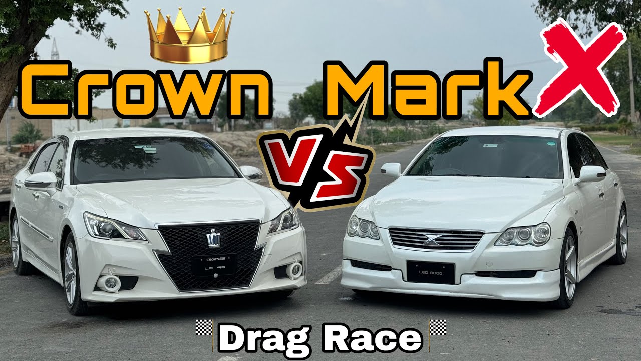 Toyota Crown Athlete Hybrid vs Mark X 300G - Drag Race | The BATTLE of Gangsters !