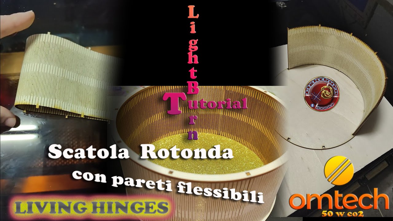 scatola rotonda con pareti flessibili-LIVING HINGES