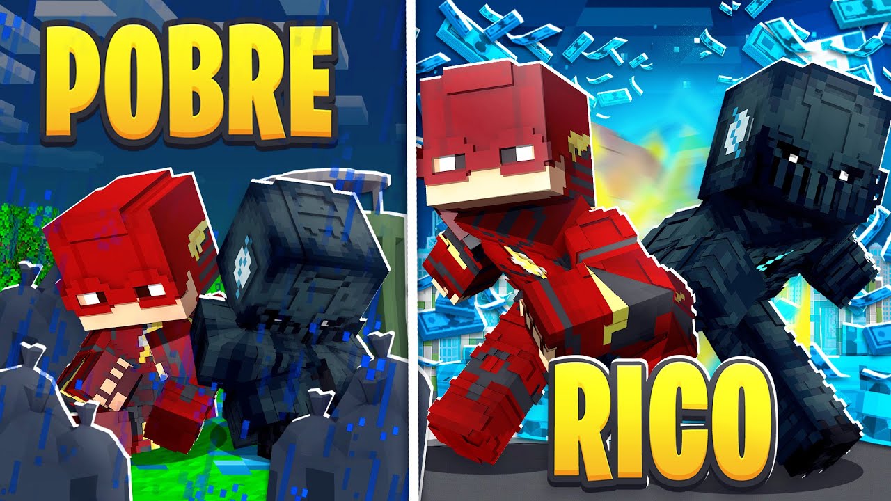 RICO VS POBRE DOS VELOCISTAS  no Minecraft - O FILME