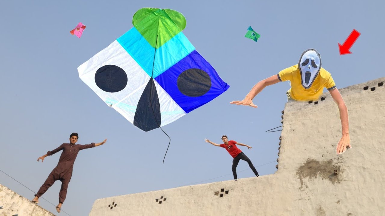 Monster Big Kite Caught Nasir Haveli Vs Bhoot Prank | Kite