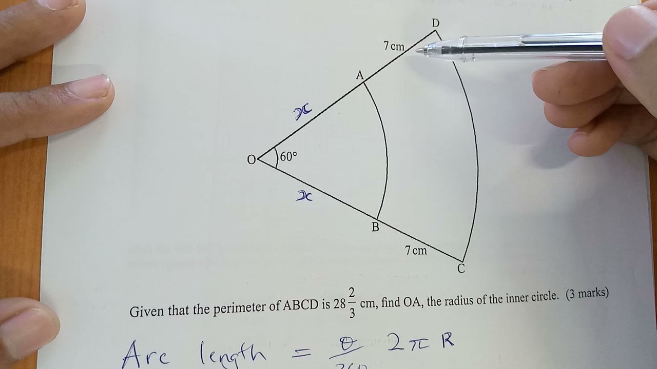 KCSE 2021 - ARC LENGTH AND PERIMETER