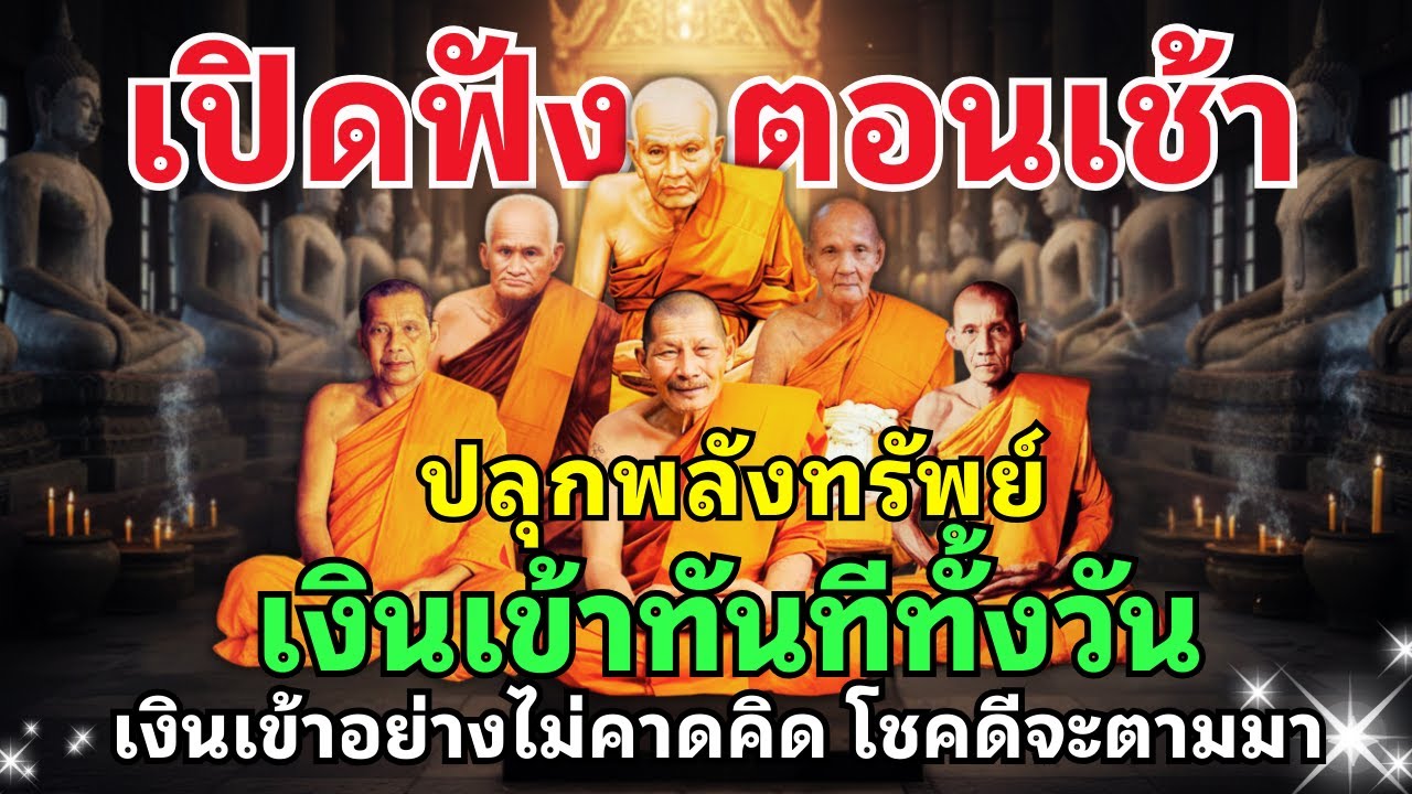 เปิดฟังตอนเช้า ปลุกพลังทรัพย์ เงินเข้าทันทีทั้งวัน เงินเข้าอย่างไม่คาดคิด โชคดีจะตามมา