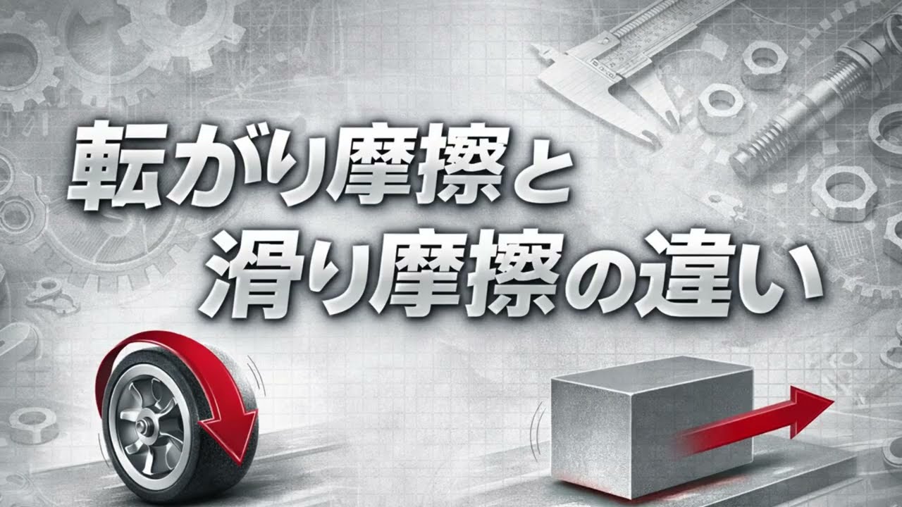 【摩耗の分かれ道】転がり摩擦と滑り摩擦の違い、説明できますか？