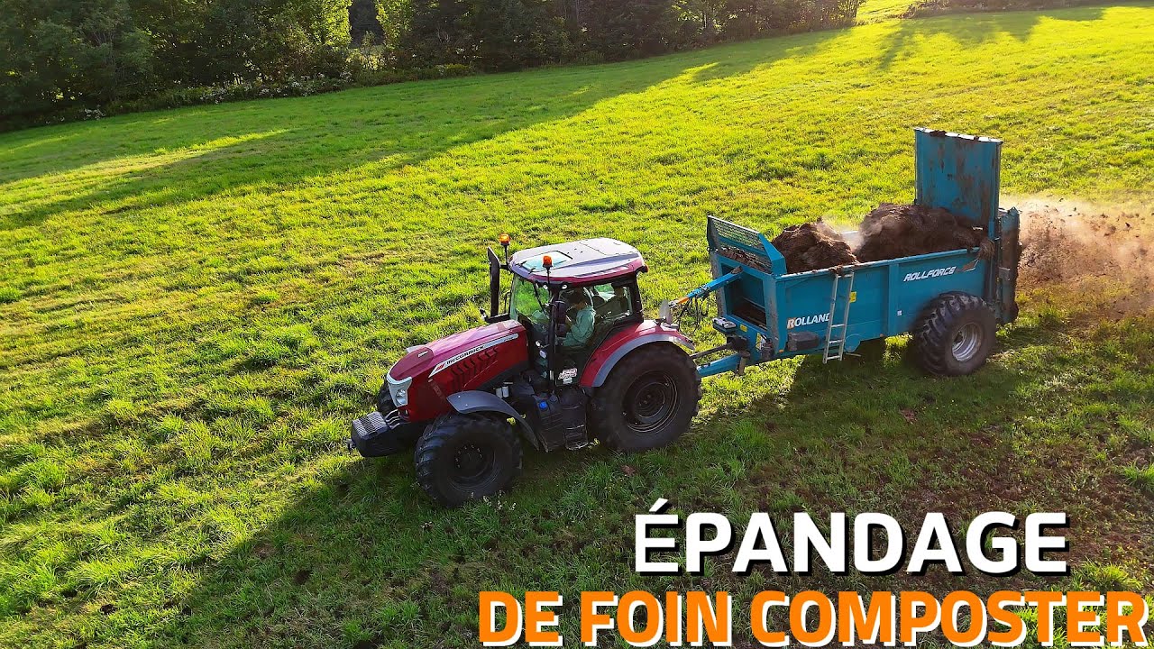 Épandage du Foin composté!!