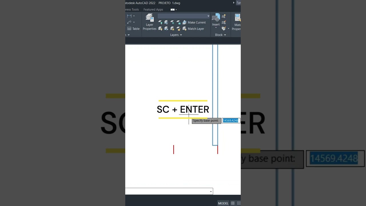 SCALE ou ESCALA com REFER&Ecirc;NCIA do Autocad