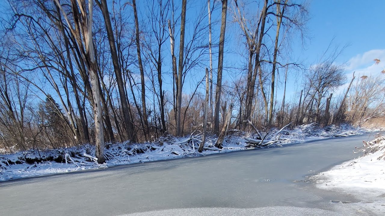 ASMR: Cracking Ice At a River and Unedited. 🧊❄️