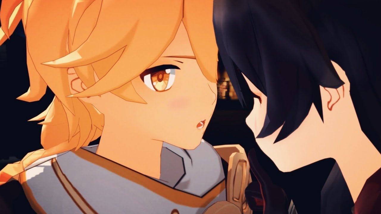 Amber x Aether (Keqing is Jealous) | Animation