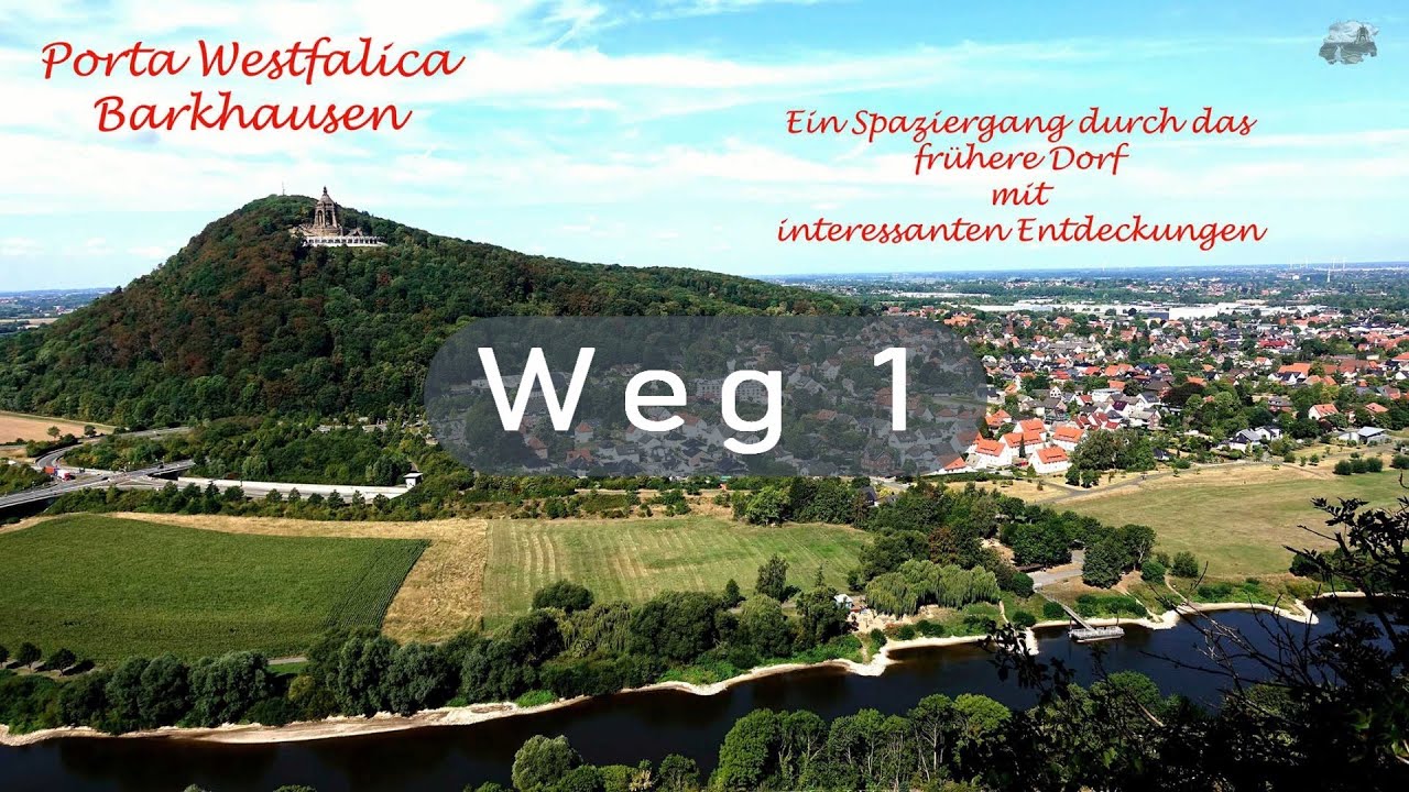 Weg 1 und Einleitung zu 'Spaziergang durch das frühere Dorf' Barkhausen, www.barkhausen-porta.de