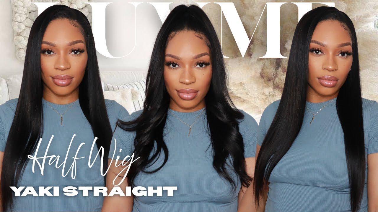 3 Styles 1 Wig | Too Easy Texture ✨Yaki Straight Half Wig | LuvMe Hair