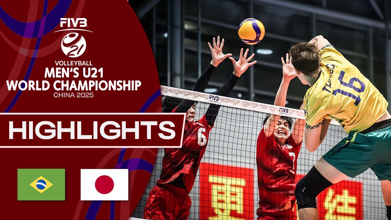 Brazil 🇧🇷 vs. Japan&nbsp;🇯🇵 - Men's U21 World Championship - Highlights | Volleyball