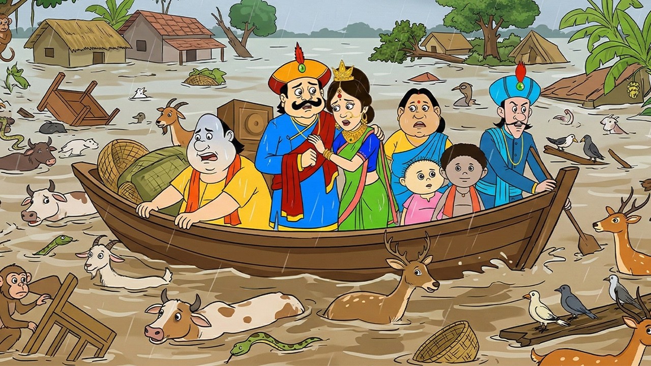 গোপাল দাদা, রাজা, রানি, গিনি এবং শিশুরা বন্যার মধ্যে পশুদের মাঝে আটকে পড়েছেন | Gopal Bhar | 2026
