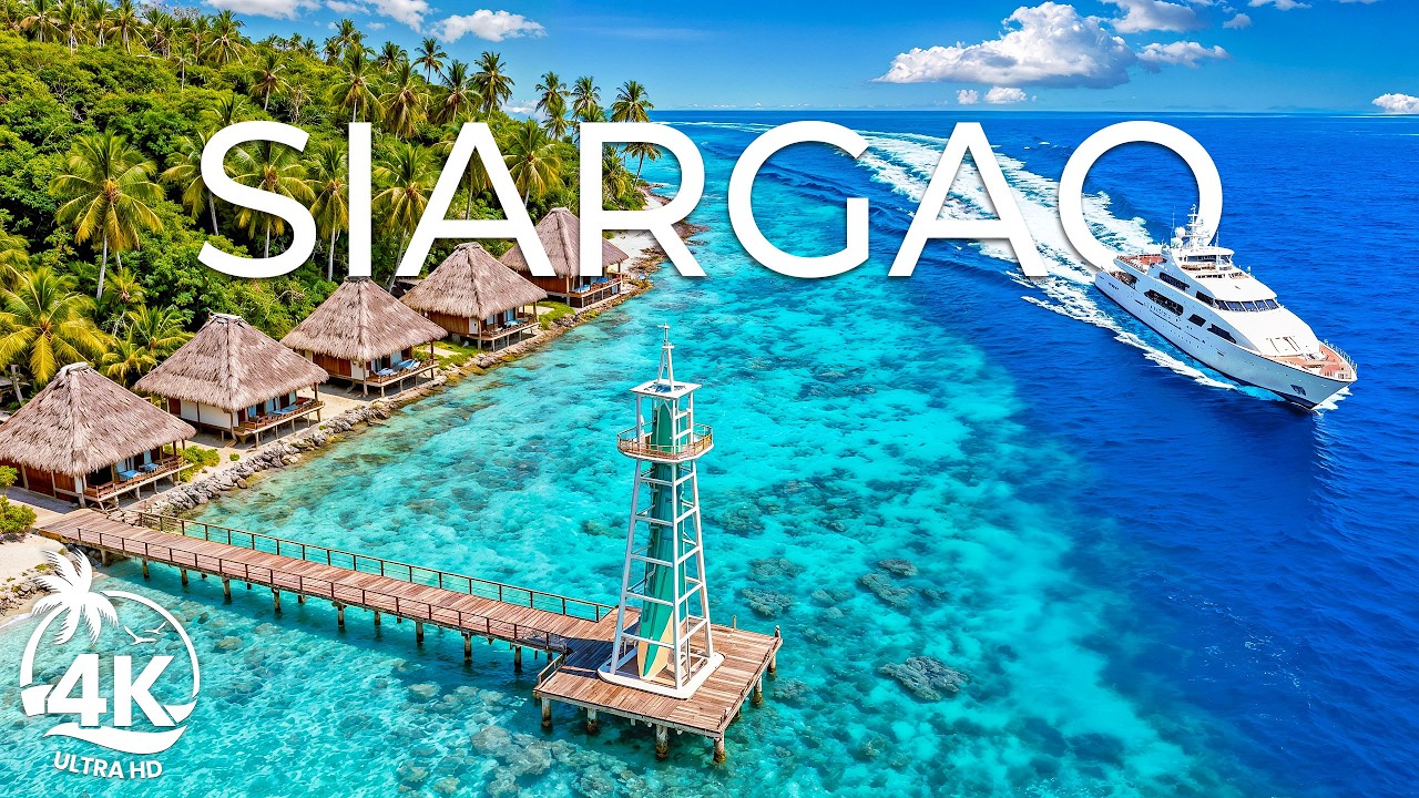 Siargao 4K UHD – Sunlit Shores, Clear Waters, Palm Islands & Timeless Tropical Island Atmosphere