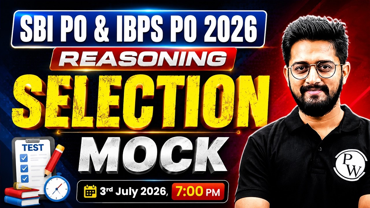 IBPS / SBI PO 2026 | Reasoning Mock Test | Selection Mock -5 | Reasoning by Sachin Sir