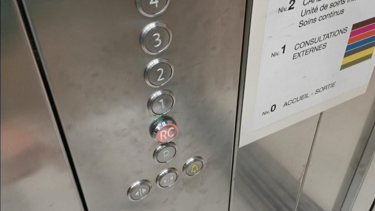 3 Kone Ecodisc traction elevators @ CH Avignon, France