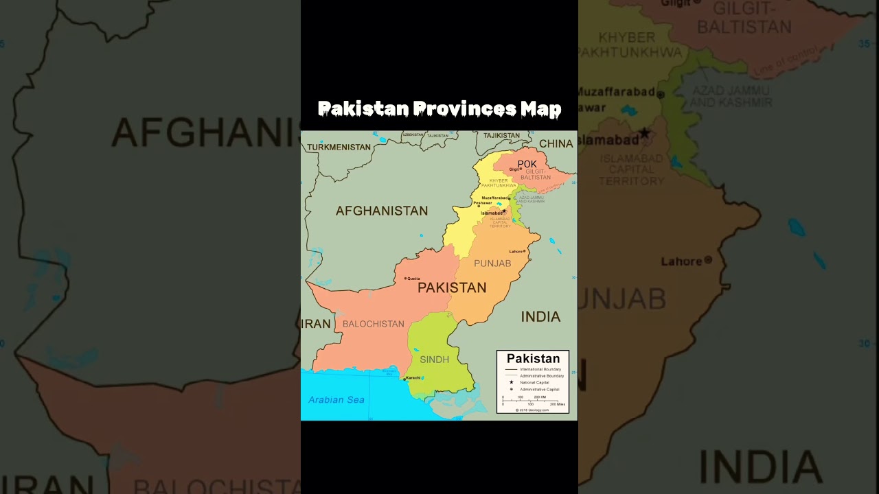 Pakistan Provinces Map #pakistan #mpsc #upsc #gk #india