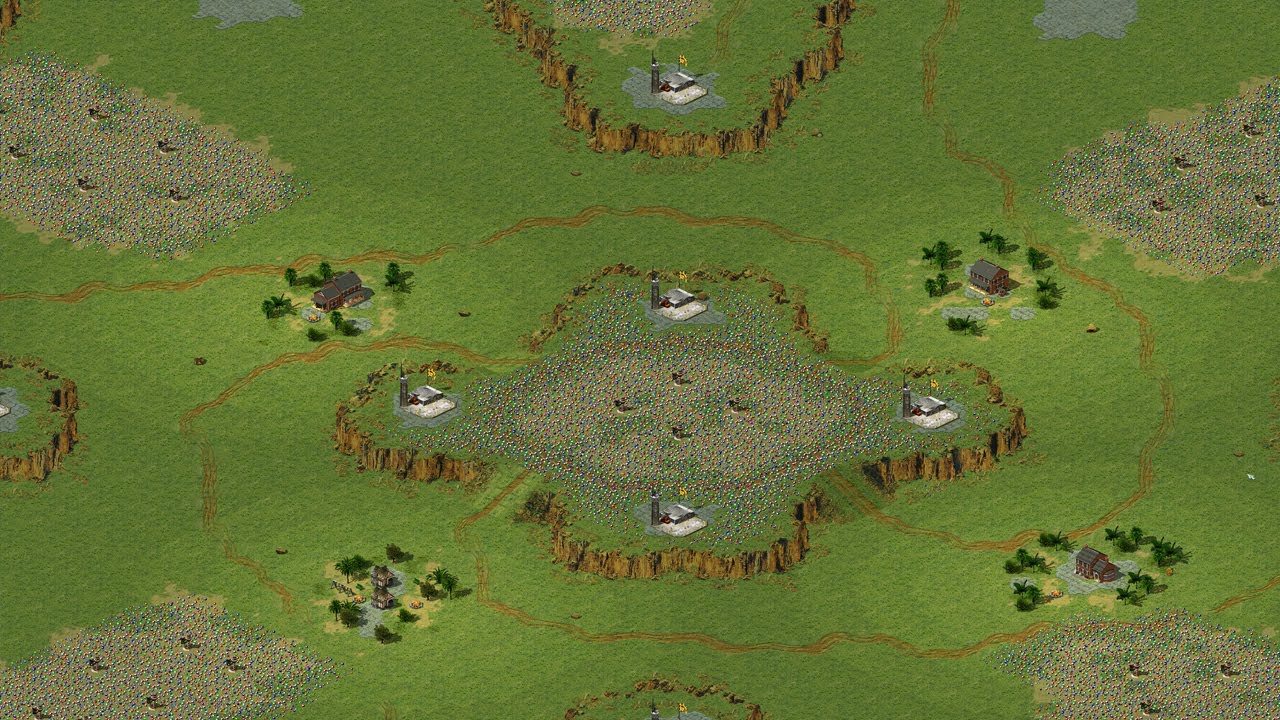 Red Alert 2 | Yuri's Revenge | 7 vs 1 | plush bluff - Extra hard AI | Great britain