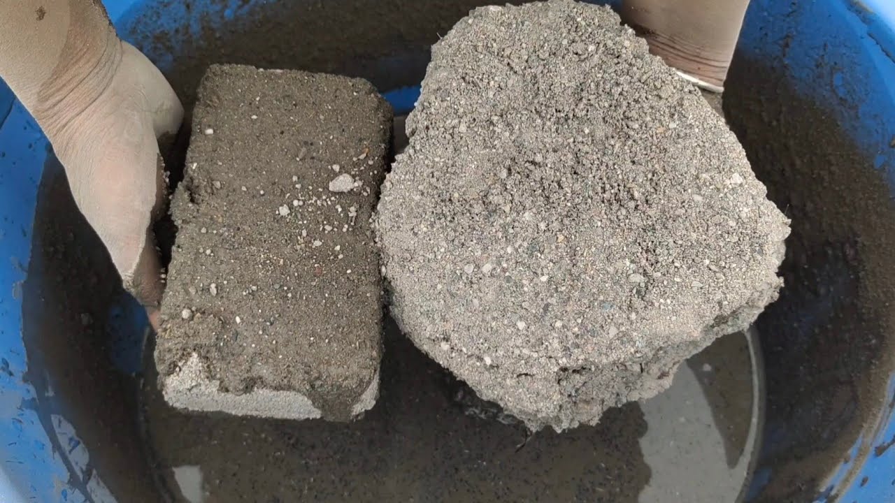 Asmr - soft gritty sand cement crumbling dry and water 💦