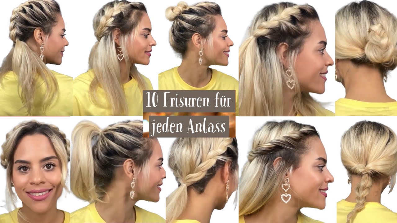 Frisuren für schulterlange Haare ★ 10 Alltagsfrisuren ♡ in 2-10 Minuten für Schule Uni oder Arbeit♡