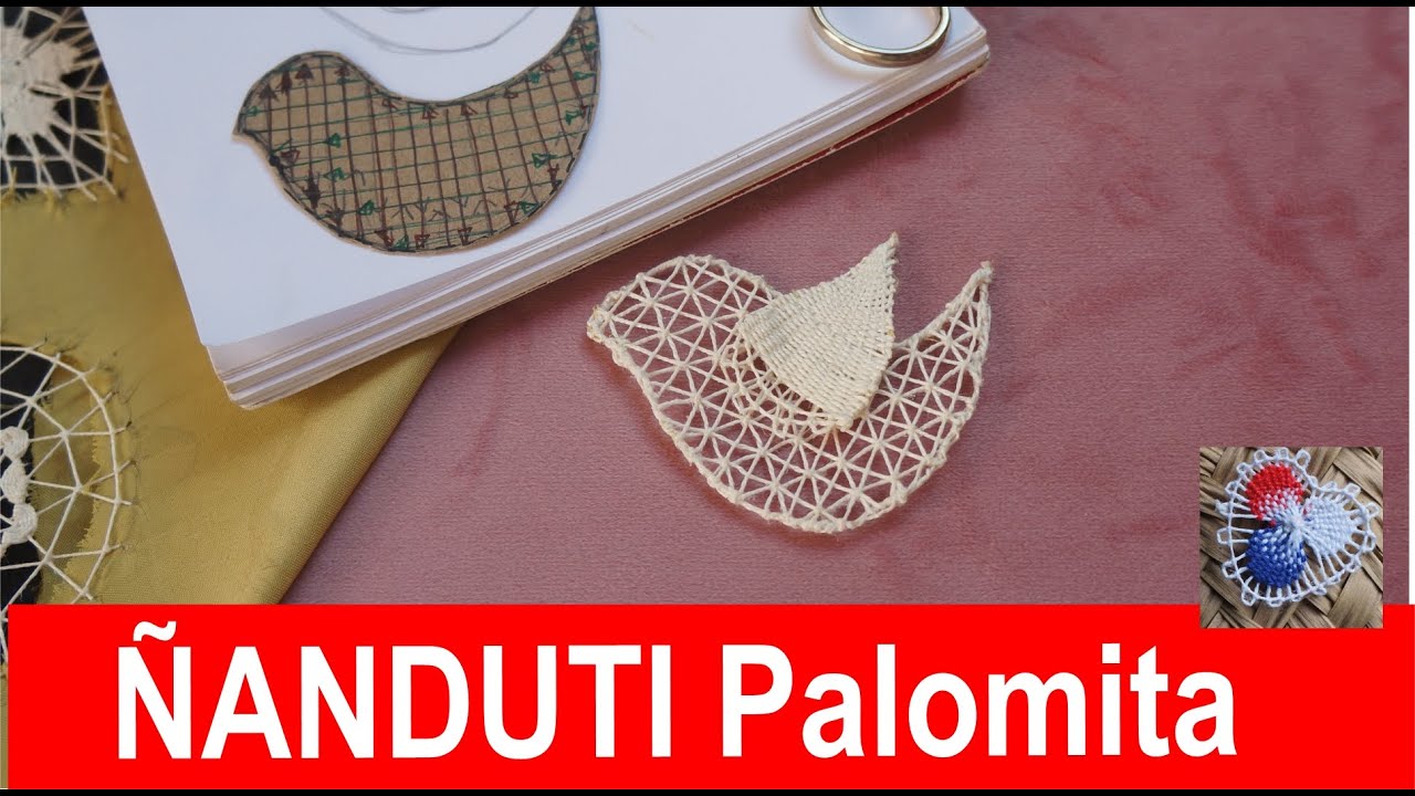 ÑANDUTI PASO A PASO palomita🕊️ punto base de filigrana