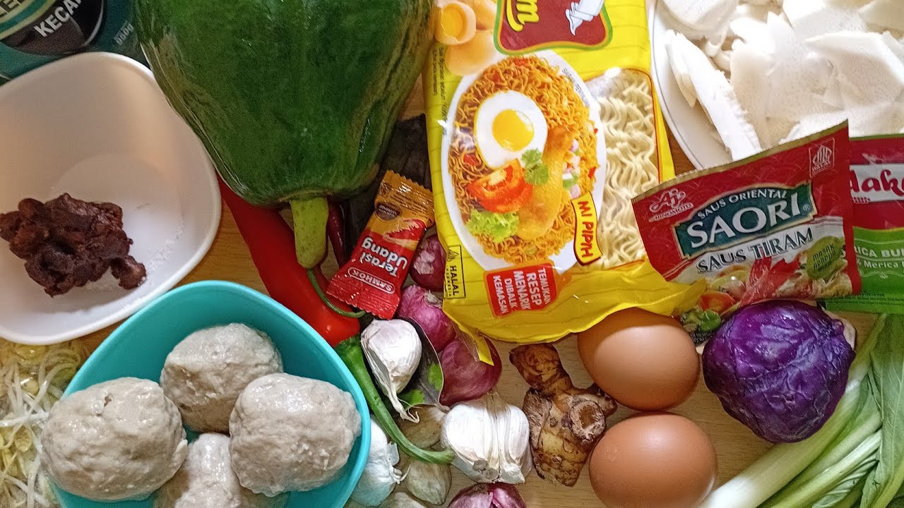 Terseger Dan Gurih Banget Asem-asem Pepaya Muda(Gandul/kates ) Saus Tiram +Mie Goreng Telur Rebung