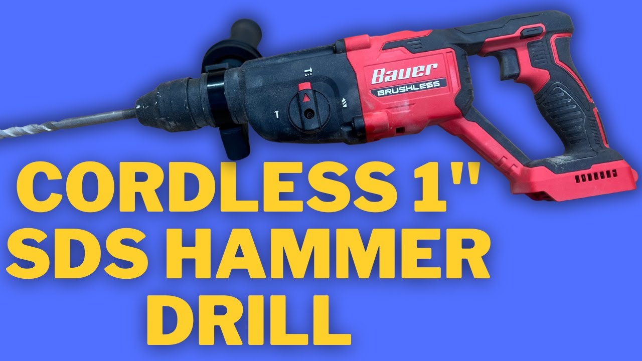 Обзор бесщеточного перфоратора Harbor Freight Bauer 20 В с 1-дюймовым диском SDS — сверление отве...