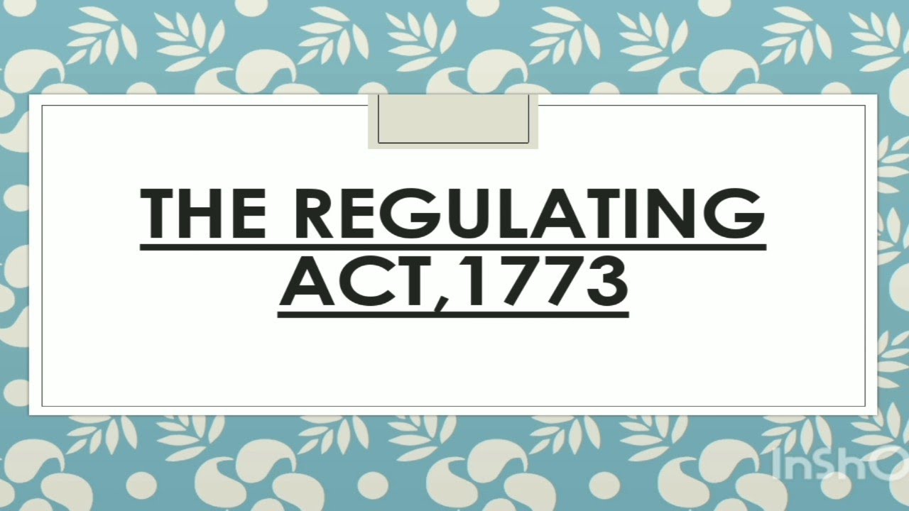 Regulating Act 1773||What is Regulating act 1773||legal history notes||Ballb sem-3 notes second year