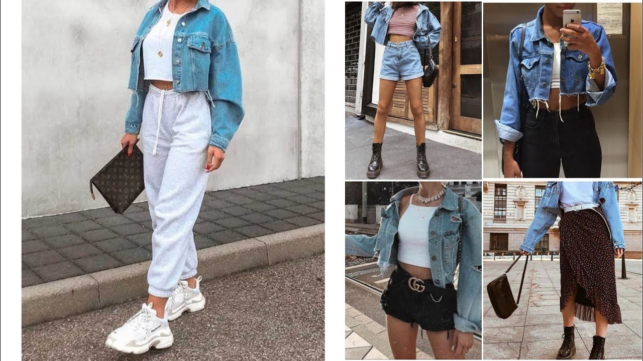 LINDOS LOOKS  com JAQUETA JEANS CROPPD para ti inspirar 😍