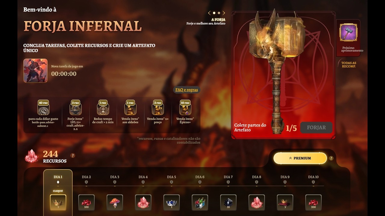 Battlesmiths. Tudo sobre o evento Forja Infernal, dicas e onde é possível chegar!