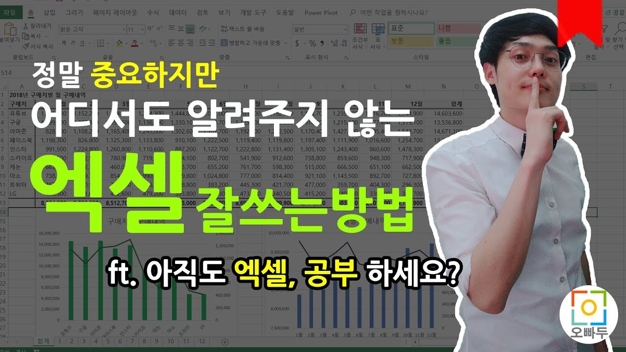함수, VBA 잘쓰면 엑셀 고수? No! 엑셀 잘 하는 방법은 따로 있습니다. 엑셀 잘하는 비법 공개 | 오빠두엑셀